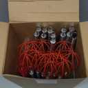 24 Sets 10 Inch Christmas Whisks Gifts DIY Fillable Christmas Tree Ornaments Xmas Colored Silicone Whisks for Cooking Heat Resistant Egg Beaters with Card Rope Bag for Candy Holder