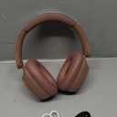 Remix Bluetooth Over-Ear Headphones,130 Hour Playtime ANC Noise Cancelling,Foldable Lightweight Wireless Headphones with Microphone for Travel Sports Calls-(Coffee) (Pink Brown)