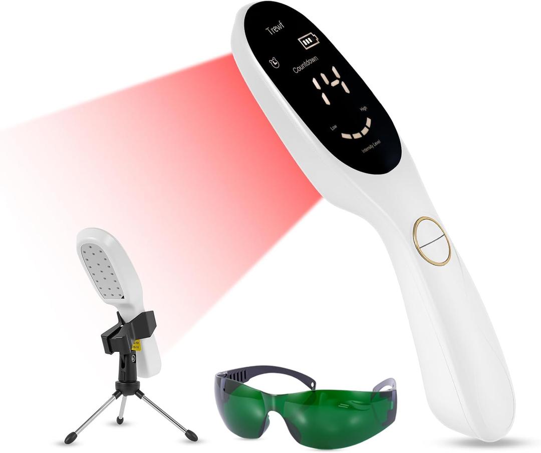 Cold Laser Therapy Device Low Level Laser Therapy (LLLT) Wand 3x808nm + 18x650nm, Handheld Red & Infrared Light Therapy for Humans & Pets Red Light Therapy for Dogs & Cats, Joint & Muscle Relief