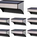 Solar Fence Lights Outdoor 8 Pack,Solar Step Lights Waterproof Led IP65 for Outside Stairs, Wall,Patio,Yard,Pool and Pathway,60 Lumens, Warm White/8 Colorful Modes