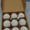 9 PCS Christmas Velvet Balls Flocked Xmas Tree Ball Ornaments Christmas Large Ball Set Xmas Tree Hanging Decoration 4 Inch, 6 Inch (White, 3.15inch)