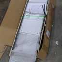 LFT HUIMEI2Y Glass Display Cabinet 4-Shelf with Door and Lock, Curio Cabinets Upgraded Quick-Install Style Tempered Glass Floor Standing Bookshelf for Bedroom, Living Room 65x 17x 14 White