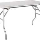 HARDURA Folding Stainless Steel Table 30X48 Inches with Legs NSF Commercial Portable Folding Prep Table for Restaurant Kitchen Home and Hotel