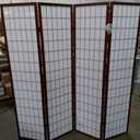 Roundhill Furniture Oriental Shoji 4 Panel Screen Room Divider, Cherry, 
Product Dimensions	72"W x 71"H