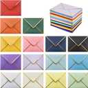 VANRA 150 PCS Colorful Invitation Envelopes Self Seal A2 Envelopes V Flap with Gold Border for 4.25 x 5.5 Greeting Cards, Wedding Invitations, Graduations, Photos (15 Assorted Colors, A2)