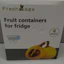 Freshmage Fruit Storage Containers for Fridge with Removable Colander, Airtight Food Storage Container, Dishwasher Safe Produce Saver for Refrigerator, Keep Berry Fruit Fresh Longer 6 pcs Large Clear