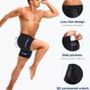 TAILONG Men's Compression Shorts with Side Pocket, Breathable Mesh Running Compression Underwear Workout Shorts for Athletic, Size L