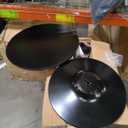 24 Inch Black Small Tulip Table, Round Dining Table for 2 Person with Pedestal for Kitchen, Circle Bistro Table, Mid Century Modern Cafe Tables for Small Spaces in Living Room, Office, Coffee,Pub, Bar