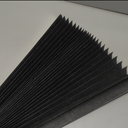 Changshade 6-Pack Pleated Paper Temporary Shades Cordless Light Filtering Cut to Size Temporary Paper Blinds for Indoor Windows of Office, Bedroom, Bathroom, Living Room, 36" W x 72" H, Black