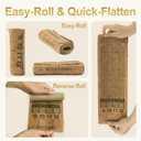 Horse Race Board Game, Portable Horse Racing Game with Rollable Cork Mat, 12 Solid Wooden Horses, 2 D12 & Cards, Travel Horse Game with Storage Bag, Travel Board Games for Family Nights Party Gifts