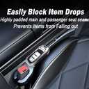 2 x 2PCS Car Seat Gap FillerGap Stopper Fill Gap Between Seat and ConsoleBuilt-in Recessed Storage OrganizerUniversal for Most Cars Trucks SUVs to Stop Things from DroppingBlack