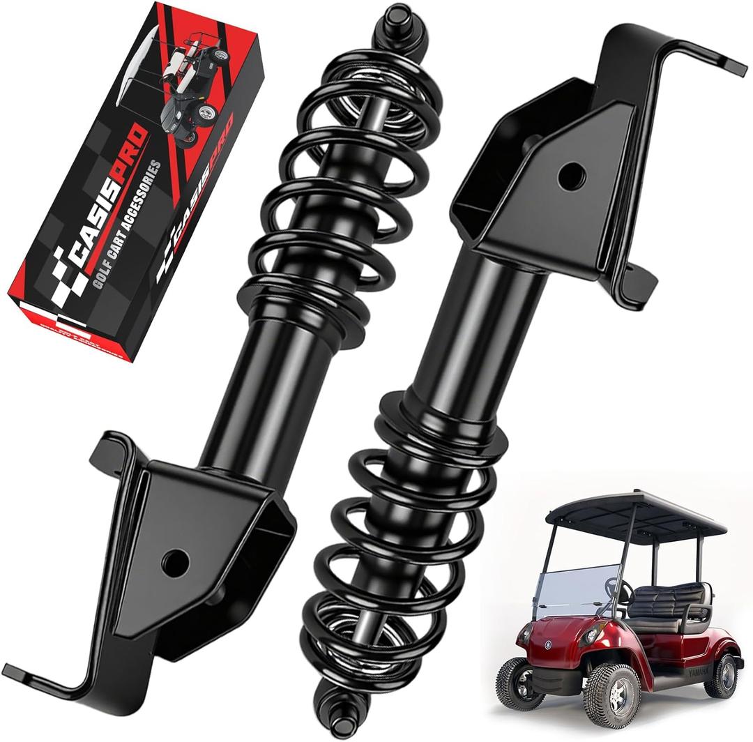 Golf Cart Front Shock Absorbers for Yamaha Drive G29 2007-2016, Yamaha G29 Shocks with Springs fit Passenger and Driver Side, OEM# JW2-F3390-00-00 JW2-F3350-00-00, 2PCS