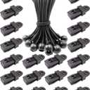 Tarp Clips Heavy Duty Lock Grip - 40 Pcs Tent Clip, Tarp Clamp, Tarp Hold Down Clips, Awning Tarp Clamps for Canopy (Black)