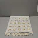 Photo Advent Calendar with Pockets, Christmas Calendar Countdown, Embroider Numbers Felt Photo Advent Calendar w/ 25 Small Pockets, Advent Calendars for Holiday Tradition (Gold)