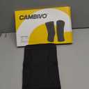 CAMBIVO 2 Pack Knee Brace, Knee Compression Sleeve for Men and Women, Knee Support for Running, Workout, Gym, Hiking, Sports (Black,Large)