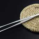 3 x JETKONG 12-Inch Fine Tweezer Tongs Long Cooking Tweezer Stainless Steel Kitchen Tweezers (12" Round Tip-silver)