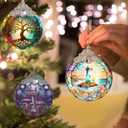 Stained Glass Suncatcher, Jocidea Lighthouse Ornament, Christmas Ornaments, Holidays Ornaments, Christmas Tree Decor, Lighthouse Decor for Home, Lighthouse Gifts
