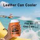 3 x Christmas Gifts for Dad from Daughter, Son for Fathers Day, Birthday Gifts for Dad, Him, Husband, Grandpa, Retirement Gifts for Men, Leather Can Cooler for Mens 12oz (Classic)