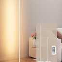 Corner LED Floor Lamp,  Corner Light with Remote,  Minimalist Floor Lamp for Bedroom, Living Room, Office, White