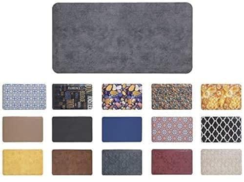 Mabel Home Anti Fatigue Floor Mat- 3 Size(20x32 & 20x39 & 24x70),16 Colors - Standing Desk Mat-Kitchen Floor Mat-Stain ResistantHome Non-Slip Bottom, Extra Soft (Grey, 20" x 32")