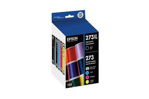 EPSON 273 Claria Ink High Capacity Black & Standard Color Cartridge Combo Pack (T273XLBCS) Works with Expression Premium XP520, 600, 610, 620, 800, 810, 820