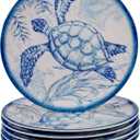 Certified International Oceanic 9" Melamine Salad/Dessert Plate, Medium, Set of 6
