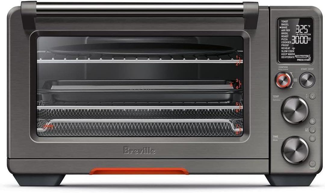 Breville BOV950BST Joule Smart Countertop Oven Air Fryer Pro, Black Stainless Steel (One Size)