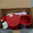 Rotary Cheese Grater Hand Crank Cheese Shredder with 3 Stainless Steel Blades, Rotary Grater, for Fresh Cheese, Vegetable, Nuts,Non-slip Suction Base, Red