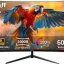 ZZA 32" 4K Curved Gaming Monitor - UHD3840 * 2160 60Hz Computer Monitor, Immersive Gaming Experience with Refresh Rate, VA Panel, 3000R and Adptsync Premium | HDR10 | 100% sRGB | 3840x2160