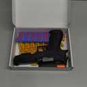 DaoDaoZhu Soft Bullet Toy Gun Pistol with Shell Ejecting for Indoor/Outdoor Shooting Games, Halloween Costume Fake Prop Gun Model, Educational Play Toy Guns, Christmas/Birthday Gifts (Black)