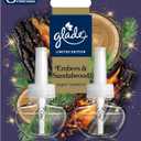 Glade PlugIns Refills Air Freshener, Embers & Sandalwood, Scented and Essential Oils for Home and Bathroom, 0.67 Fl Oz, 2 Count