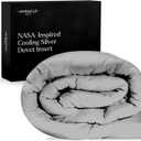 Miracle Made Breathable All-Season Duvet Insert Comforter, Silver-Infused Cotton Fabric Hypoallergenic, Pet Hair Resistant, Cooling Bedding Fits Full/Queen Bed Cover, Stone, Full/Queen