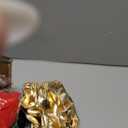 2 Sets 18.5" Christmas Poinsettia Artificial Flowers Potted with Gold Pot Bags Desktop Plants for Home Garden Table Centerpiece Window Gift Holiday Xmas Decor