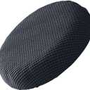 Milisten Round Bar Stool Cover, Round Stool Cushion Cover, Elastic Seat Covers for Dining Chairs, Dark Grey