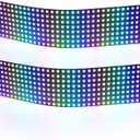 2-Pack 8x32 Led Matrix Panel, Ws2812b Led Matrix with Built-in IC for DIY Lighting Projects, Custom Text, Patterns, Video Display, Individual Pixel Control, Indoor LED Screen Display