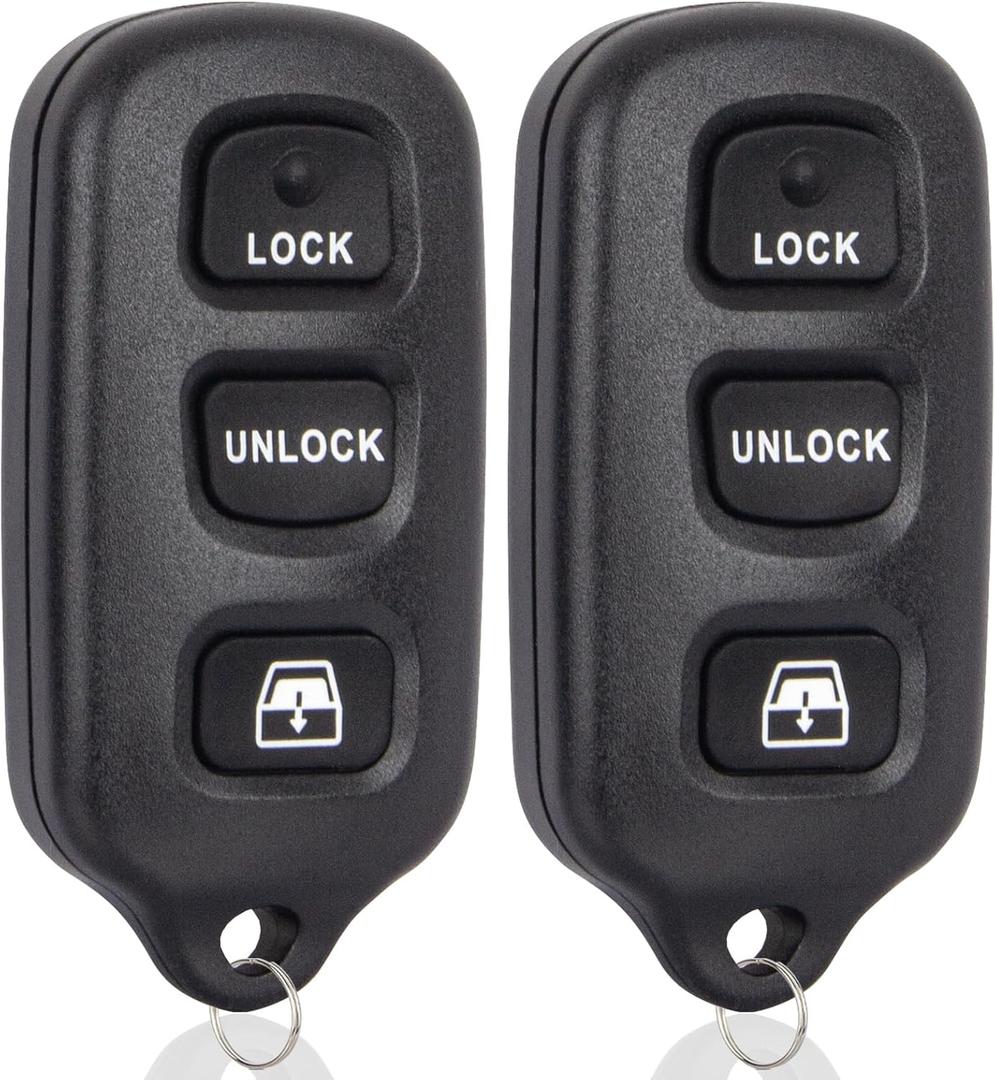 Key Fob Keyless Entry Remote Control Compatible with Toyota 1999-2009 4Runner/2001-2007 Sequoia Car Key Replacement for HYQ12BBX HYQ12BAN, 2-Pack
