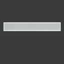 Linear Bar Air Grille 48" X 8", Aluminum Air Supply/Return Grilles,Easy Air Flow,Removable Grille/Door-HVAC Air Vent Cover,White[Outer Dimensions: 48.8"w X 8.8"h]