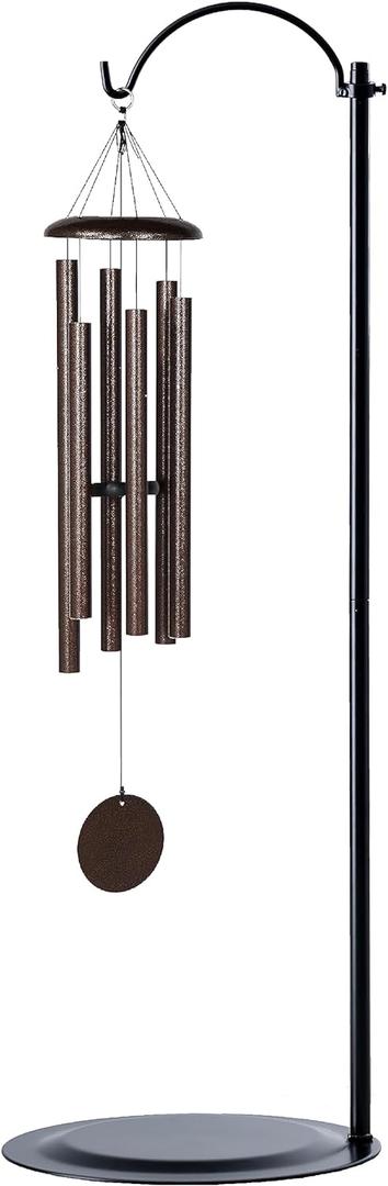 HOHIYA 36 Inch Wind Chime Stand Adjustable for Lantern Hummingbird Feeder Solar Light Indoor Black Max Loading 4.4lbs Pole Diameter is 0.5 inch Taiwan Made