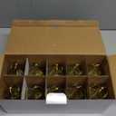 Mini Lantern with Flickering LED Candles Set of 10, Hewory Gold Vintage Decorative Hanging Candle Lanterns for Halloween, Christmas, Wedding Decorations, Party, Table Centerpiece, Battery Included