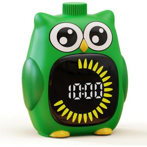 Doli Yearning Visual Timer for Kids, 99 Minute Cute Owl Digital Countdown Timer for Home School Classroom Supplies Study, Silent Time Management Tool (Green)