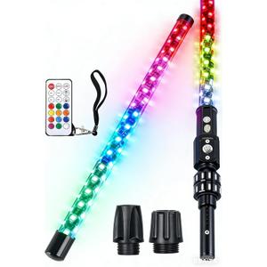 Hoffen 4FT Boat Navigation Lights, 360 Degree Running Boat Stern Light - 2NM Coast Guard Compliant - 12 Solid Stern Lights Color & Remote Control for Pontoon, Skiff,Truck RV