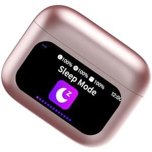 ZYHKON Sleep Earbuds Light-Weight Headphones, 48H Playtime with Charging Case, Mini Sleep Headphones Bluetooth in Ear Small Design for Side Sleepers, Dark Rose