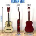 Pyle 30-Inch Beginner Acoustic Guitar Kit, 6-String Classical Style Travel Guitar for Kids and Adults - Includes String Set, Strap, Picks, Pitch Pipe, Storage Gig Bag - Hand Crafted Basswood