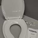 YASFEL Toilet Seat with Toddler Toilet Seat Built in, Plastic, Elongated Slow Close with Magnets For Potty Training For Kids & Adults (White, 18.5)