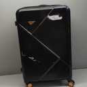 kensie Women's Dawn Hardside Spinner Luggage, Black, 3-Piece Set (20/24/28)