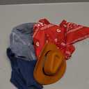 Dog Overalls with Cowboy Hat & Bandana Scarf - Overalls for Dogs Denim Puppy Costume, Adjustable Dog Jeans Outfit for Small Dogs and Cats - Cowboy Costume XXL Around 25 lb Dogs