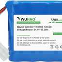WUHAO for Narwal T10 Replacement Battery [Upgraded 7200mAh] Compatible with Narwal J1 J2 YJCC010 YJCC003 YJCC001 Robot Vacuum Cleaner Battery 14.4V