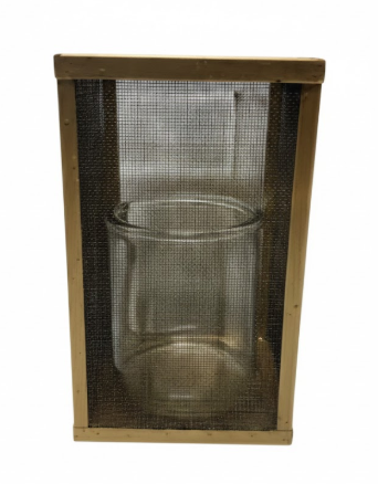 HD 10IN Metal Candleholder W/Glass