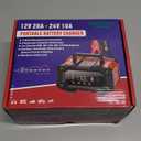 YONHAN Battery Charger 20A 12V/24V LiFePO4 Lead Acid Fully Automatic Battery Maintainer, Car Battery Trickle Charger Automotive w/Repair, Winter Mode, for AGM, STD, Gel, Deep Cycle Batteries