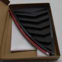 YHCDSEA for Model Y Side Window Louver Cover Sport Style for Tesla Model Y 2021 2022 2023 2024 2025 Accessories (Glossy Carbon Fiber Pattern)